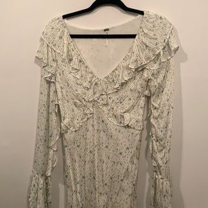 Beautiful free people frilly floral sily dress 8 / m